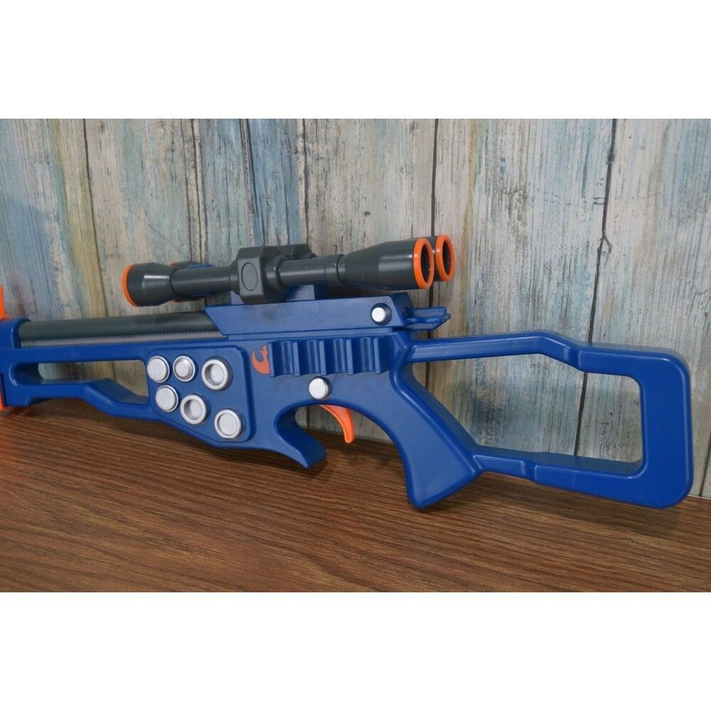 Star Wars Chewbacca Bowcaster Arbalete Toy Gun Blaster Light Sounds Disney Parks - Picture 3 of 11